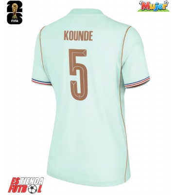 Francia Jules Kounde #5 Segunda Equipación Mujer Mundial 2026 Manga Corta